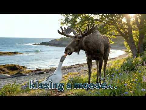 A Goose Kissin A Moose?