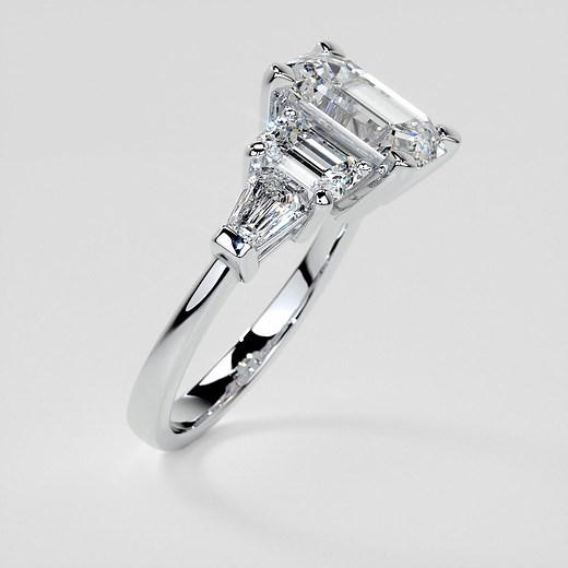 Perfection!!! 2.81CTW Emerald Cut Lab Grown Diamond Ring: Model# S/120611 in set in Platinum - Find out why we are ranked #1 in the USA! Over 10,000 five star reviews and counting - https://www.diamondslabcreated.com/emerald-cut-five-stone-engagement-ring | Agape Diamonds