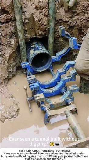 Pipe Jacking in Action – Laying Utilities Without Tearing Up the Road 🏗️🚧