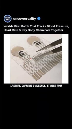 World's First Patch Track Blood Pressure, Heart Rate & Biochemicals at the Same Time #tech #shorts