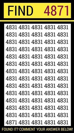 🔥 Find the Different 4-Digit Code! 🔥🔢#CodeHunt #FindTheOdd #SmartEyes #PuzzleWorld #Trending