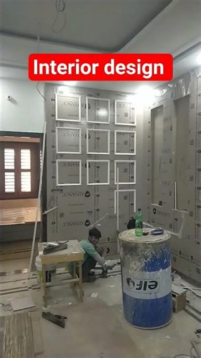 Hall Interior design work on process, living Area design