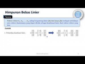 Subbab 2.3 (3/3) Himpunan Pembangun dan Bebas Linier