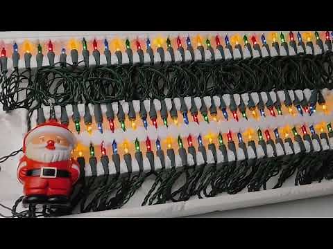 1993 Mr. Christmas Jinglelights. Vintage Musical Light String, 100 computerized lights, 25 Carols