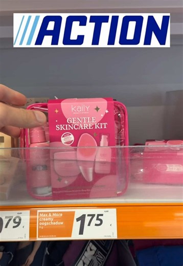 💖 Cute skincare find at Action! ✨ This Kaily Gentle Skincare Kit has everything you need for a simple little beauty routine — and it comes in an adorable pink travel bag! 😍🧴💕 #action #actiongermany #nouveauté #test #fyp