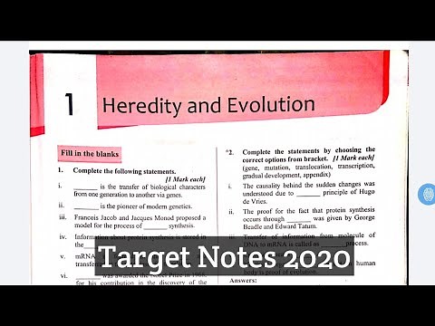 Std 10 Science-2 Chapter 1 Heredity and Evolution Target Notes 2020 Unknown Publisher