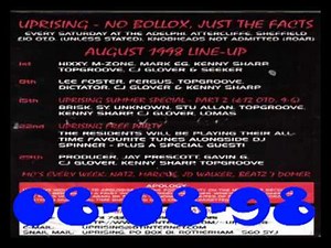 Dj Kenny Sharp Uprising 08 08 98