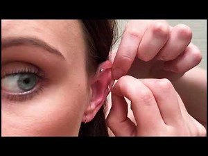 How to put in 7mm continuous cartilage hoop earrings.