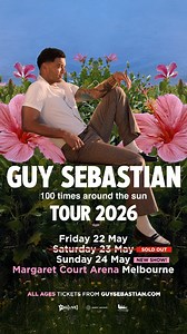 Melbourne!! It’s been FOUR years since we last sang our hearts out on tour together 😮‍🔥 This tour is bursting with love, soul, and pure feel-good energy, and I cannot wait to be back on stage with you very soon for three very special shows. Let’s go!! ❤️🎶 | Guy Sebastian