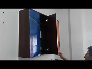 Sample cabinet doors design using metallic epoxy resin.