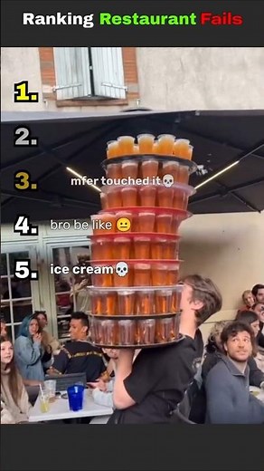 Ranking WORST Restaurant FAILS💀 #fails #trending