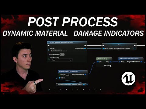Let's Build the RPG! - 43 – Post Process Material Damage Indicator Effects on Screen – UE5 Tutorial