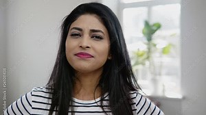Young indian woman face close-up