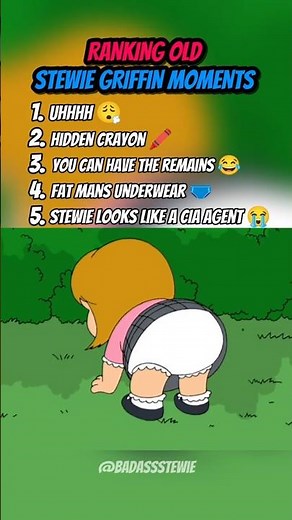 RANKING OLD STEWIE GRIFFIN MOMENTS