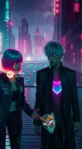 Love or Survival? Neon Cyberpunk Romance ⚡ | AI Cinematic Short