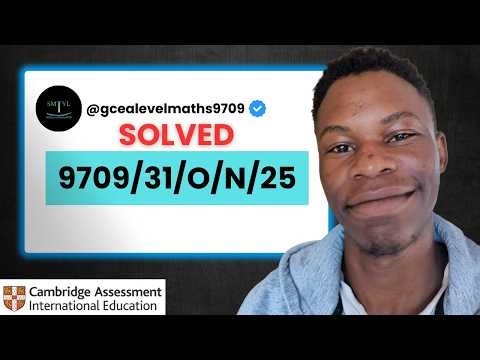 Solved | 9709/31/O/N/25 | Paper 31 October November 2025 |CIE A Level Maths 9709