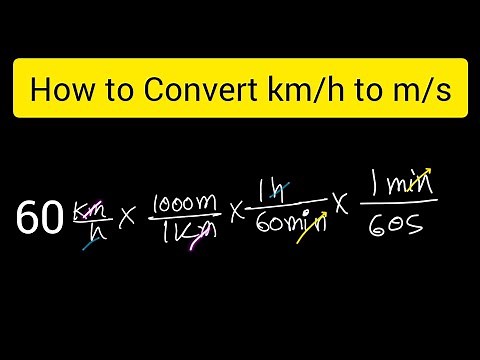 How to convert 60 km/h to m/s||How to Convert km/h to m/s