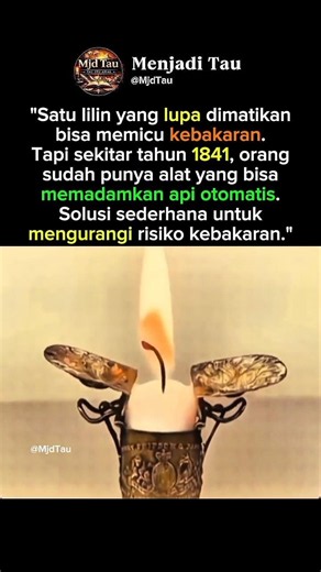 Ternyata, Orang Zaman Dulu Sudah Punya Pemadam Lilin Otomatis