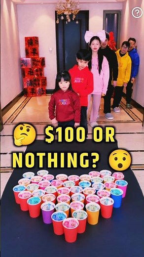 Kids vs Parents Ping Pong Money Game #shorts #shortsfeed