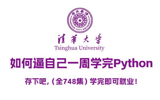 【全748集】清华大佬168小时讲完的Python全套教程，通俗易懂，2024最新版，包含基础教程和案例实战，学完即可就业，这还学不会，我退出IT界！