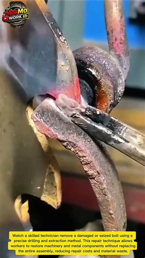Amazing Bolt Extraction Technique | Smart Metalworking Skill in Action