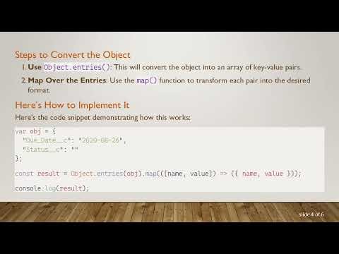 How to Convert a JavaScript Comma Separated Object to an Array of Name-Value Pairs