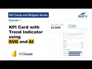 Power BI KPI Card with Trend Indicator (Native Visual, SVG & AI) | KPI Series 01