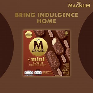 13K views · 1.1K reactions | Invite a new way to indulge to your home. Enjoy the pleasures of Belgian chocolate and almonds with Magnum Minis!​ ​ | Magnum | Facebook