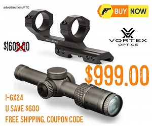 Vortex Razor HD Gen II-E 1-6×24 Riflescope (VMR-2 MRAD Reticle) w/Mount Bundle $999.00 FREE S&H