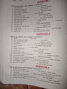 Fill in the blanks with suitable Conjunctions:EXERCISE 3You... | Filo