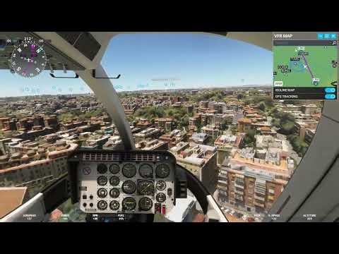 MSFS 2020 Bell 407 from Rome, Ciampino to Urbe (9070XT)