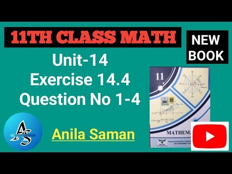 1st Year Math New Book Ex 14.4 Q#(1-4),11TH math newbook EX 14.4 q 1-4,ex 14.4 First Year Math q 1-4