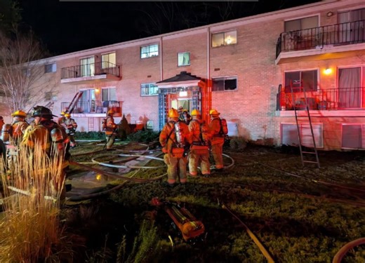 3 adults, 2 cats displaced in Bethesda apartment fire