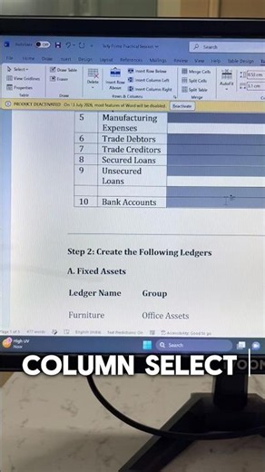 ✅ Delete Rows & Columns in Word Table Like a Pro 🔥 #share #msword #delete #column #table #row