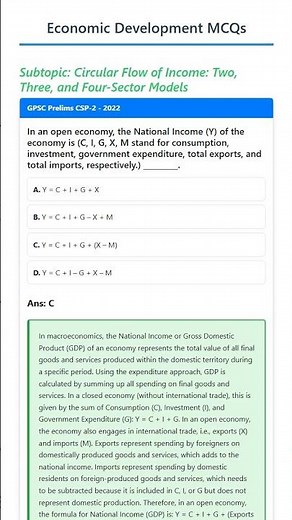 Circular Flow of Income: Two, Three, and Four-Sector Models