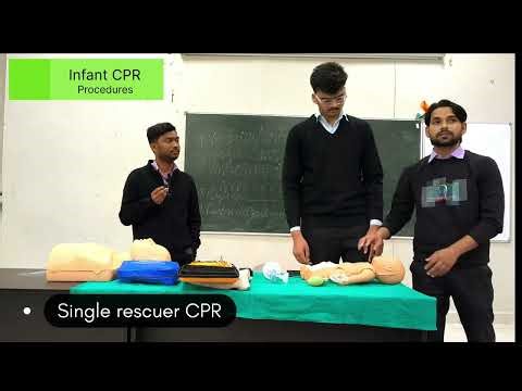 Infant CPR procedure in Hindi #cpr #infantcpr #bscnursing