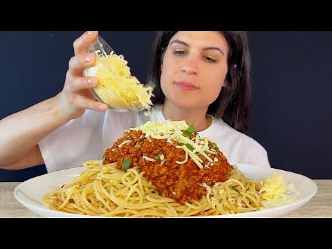 SPAGHETTI WITH MEAT SAUCE | MUKBANG | ASMR | EATING SOUNDS