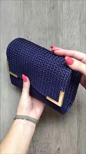 Handmade Crochet Blue Bag Tutorial | Trendy Knitting Designs 2024