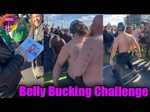 OMG! Jason Kelce Wins the hilarious Belly Bucking Challenge at the New Heights Tailgate