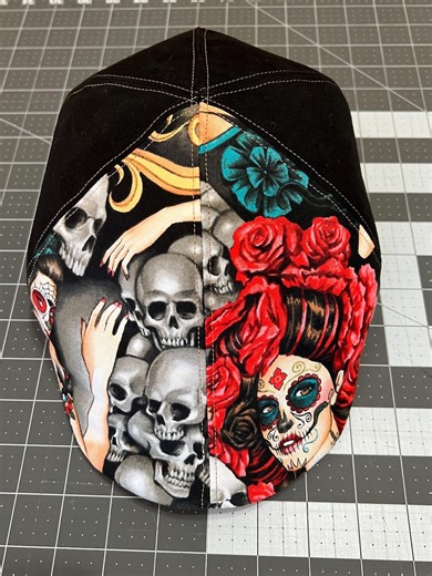 The Skull Queen Flat Cap, Size 61, Fitted. USA Made. - Etsy