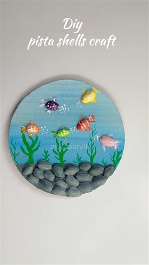 pista shell craft 🌊🐠 #diy #pistashell #fish #short