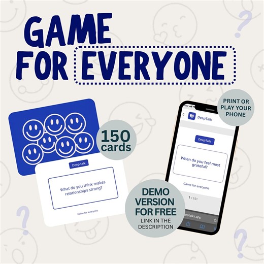 150 Printable Cards for Friends | Question Game for Everyone | Deep Conversation | PDF Download DT08 - Etsy