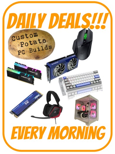 Don’t Miss These PC Parts & Gaming Deals Link in bio to Past Deals and Today’s Deals! Some links may be affiliate links at no extra cost to you. #PCPartsDeals #GamingDeals #PCGaming #You #Gamer 🥔🥔🥔🥔🥔🥔🥔🥔🥔🥔🥔🥔 Deals Like: ✔ Storage, Ram, GPU & CPU deals ✔ Budget PC parts ✔ Gaming mice, keyboards & headsets ✔ Limited-time discounts 🥔🥔🥔🥔🥔🥔🥔🥔🥔🥔🥔🥔 👍 Like & subscribe for daily PC deals 🔔 Turn on notifications so you don’t miss drops