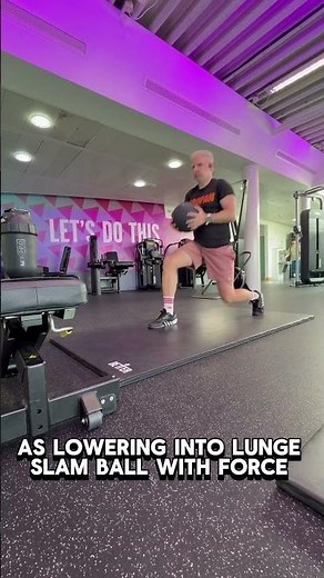 Lunge Med Ball Slams #legs #exercise