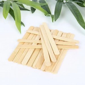 [Hot Item] Custom Packaging Disposable Popsicle Stick Biodegradable Smooth Natural Bamboo Stick Ice Cream Sticks