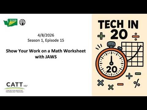 Show Your Work on a Math Worksheet with JAWS