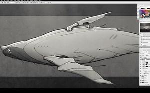 鲨鱼概念设计绘画过程 Hardy Fowler