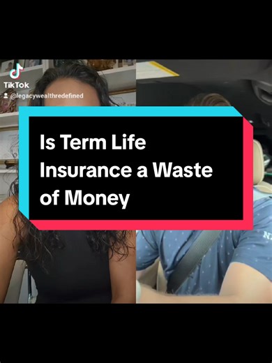 Is term life insurance a waste of money? Term life vs cash value life insurance. The debate continues. The real answer? Financial strategies should match your goals. Follow to increase your financial awareness and elevate your financial future. You got this. #duet with @Nolan | Industrial Real Estate #wholelife #iul #cashvaluelifeinsurance #term