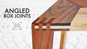 Side Table with Angled Box Joints — 3x3 Custom