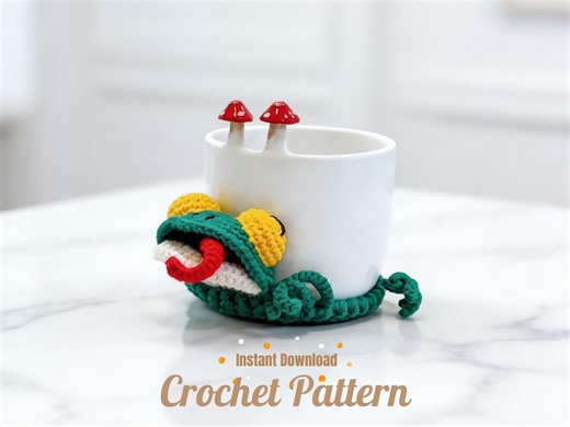 Pop-up Lizard Coaster Crochet Pattern PDF – Animal Mug Rug Crochet Tutorial, Amigurumi Cup Holder - Etsy UK